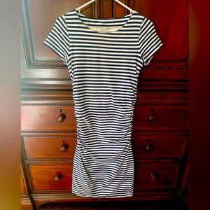 Striped Navy and White Dress